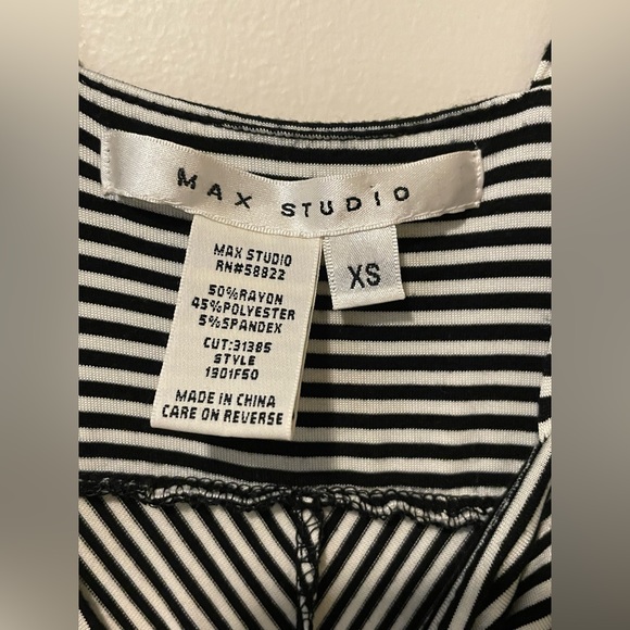 Max Studio Black and White Striped Maxi Dress - Picture 4 of 4